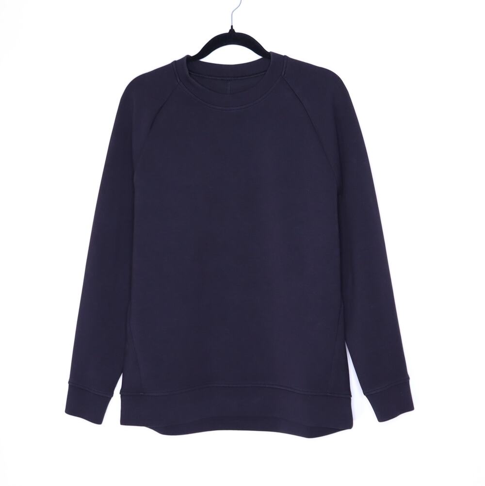 LULULEMON Perfectly Oversized Crew Neck Sweatshirt Black Athleisure Women's 4
